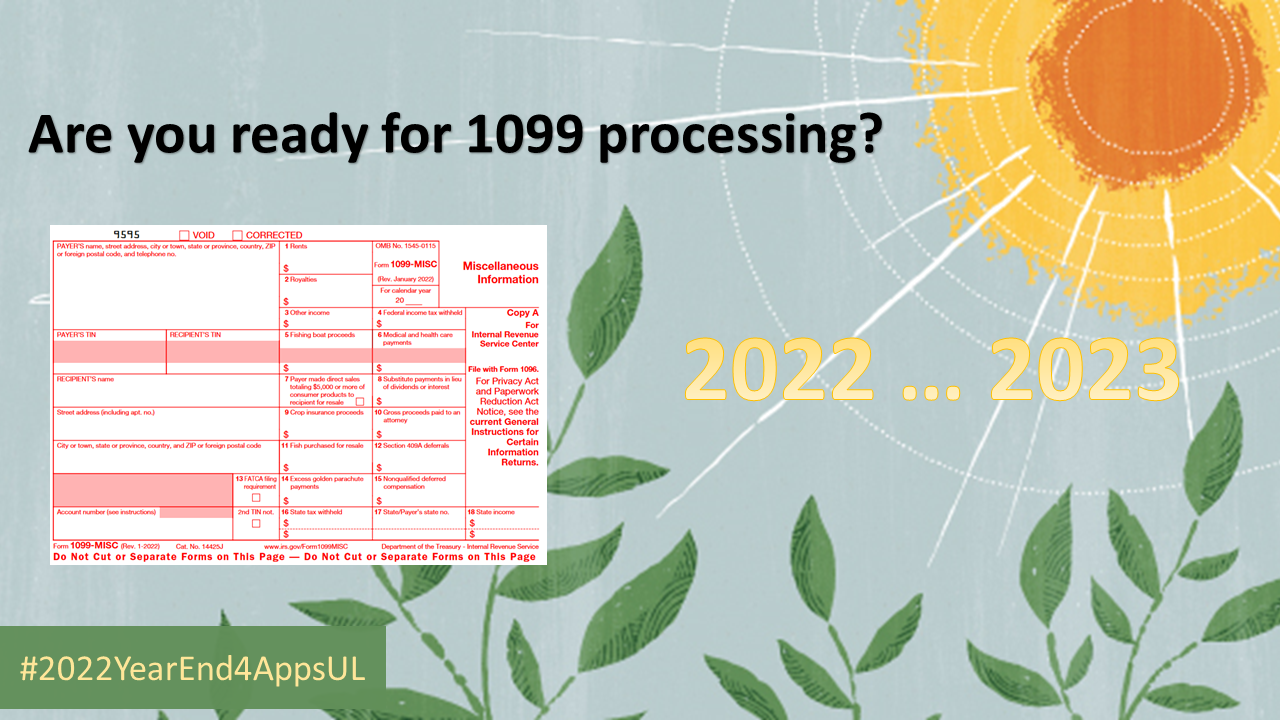 2022 Year-End Preparation: Processing 1099s
