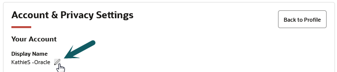 Managing Your Profile on My Oracle Support Community
