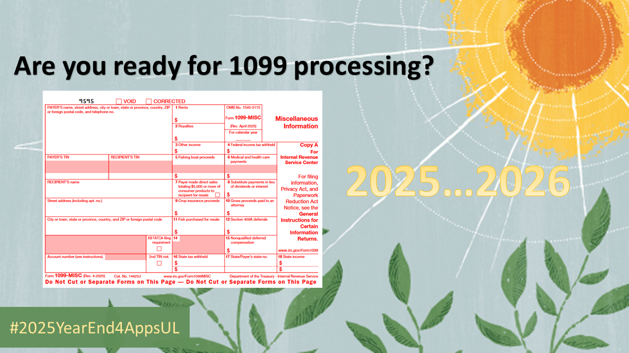 2025 Year-End Preparation: Processing 1099s