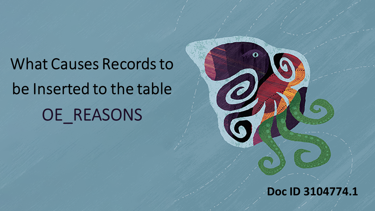 Instances for Records to be Written to the OE_REASONS Table