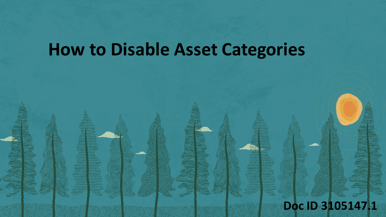 How to Disable Asset Categories