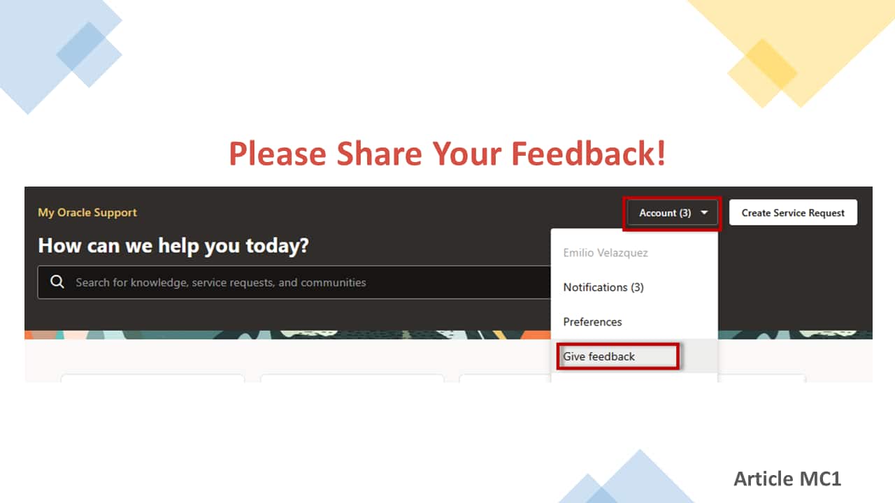 Provide Your Feedback – Help Us to Improve!