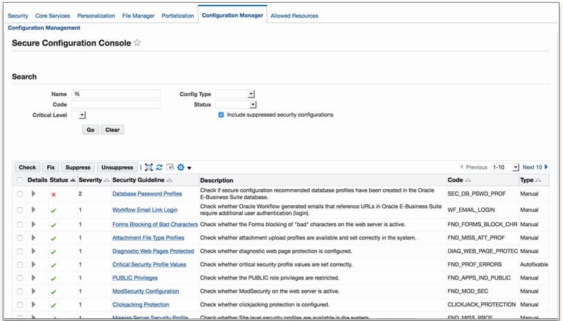 Secure Configuration Console
