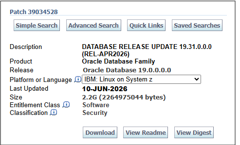 DBRU 19.31 IBM Z