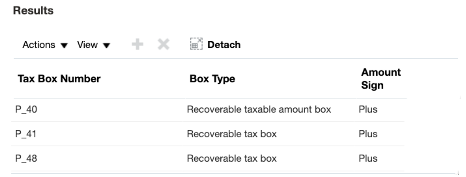 Figure 8 displays displays a screenshot of the setup user interface showing the three boxes to which the transactions are allocated when satisfying the criteria described in figure 7.