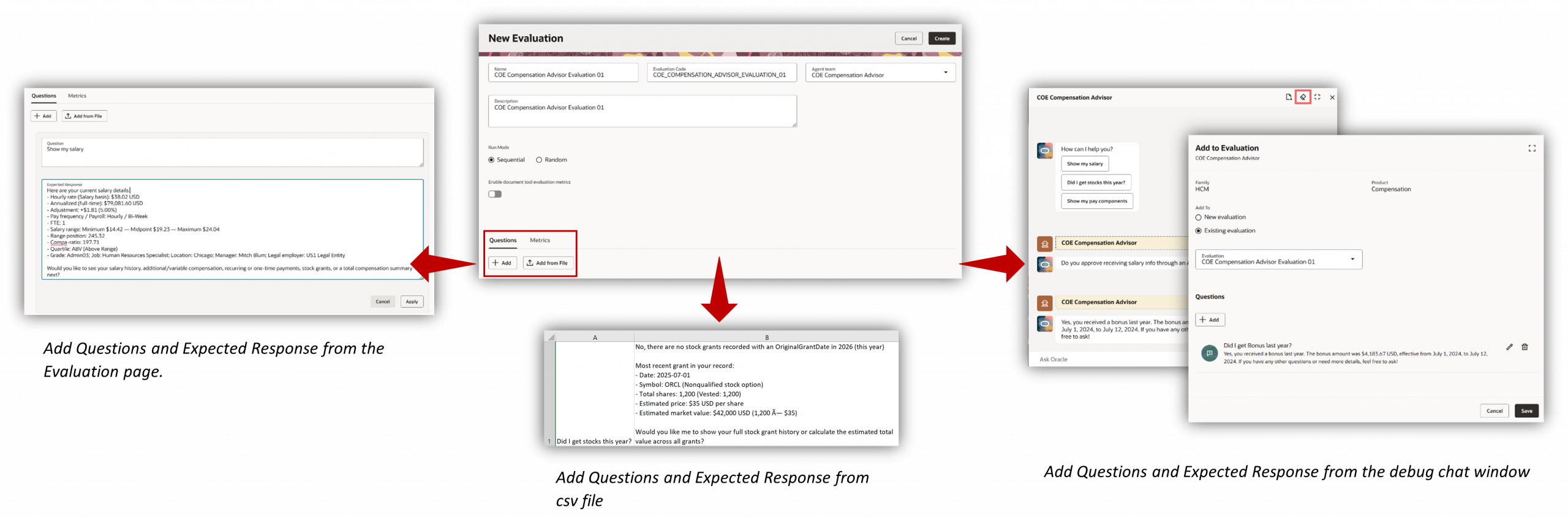 Create Questions and Responses
