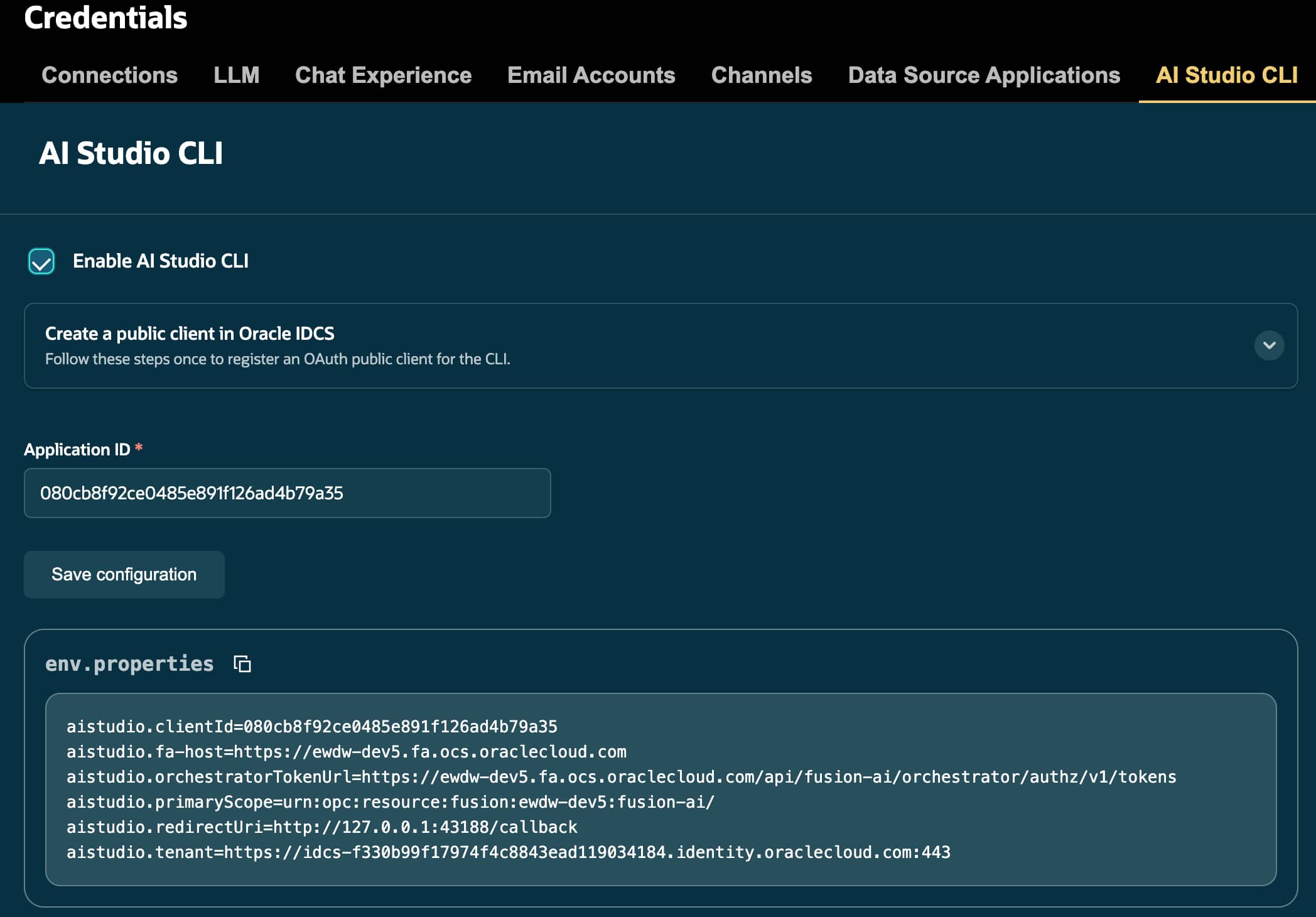 Fusion AI Agent Studio CLI: Step-by-Step OAuth Setup