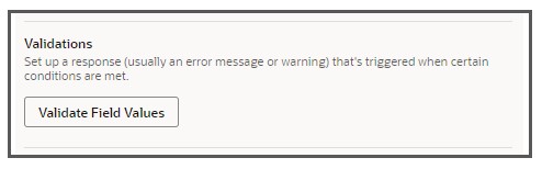 Validation Rules