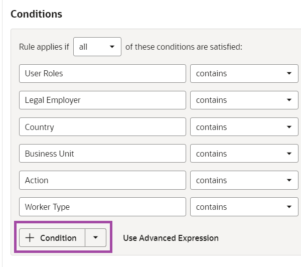 Add Condition