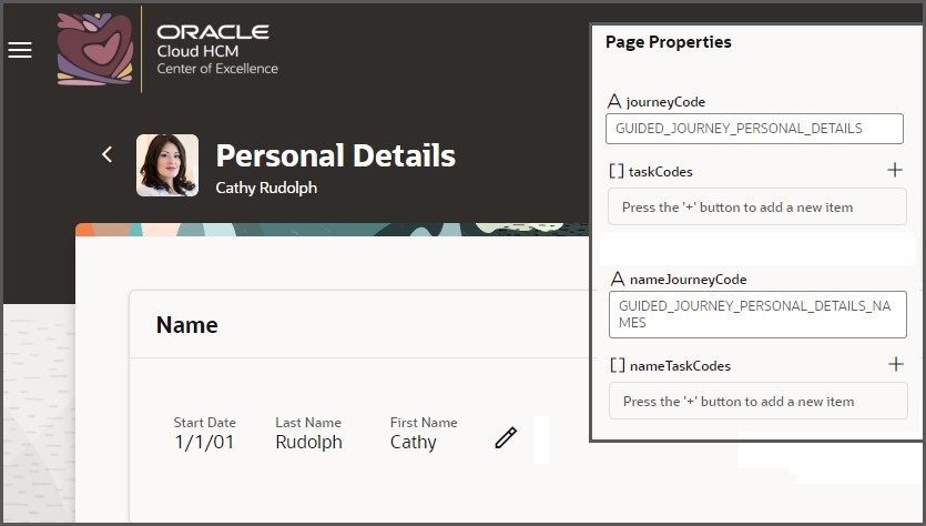 Guided Journeys Page Properties