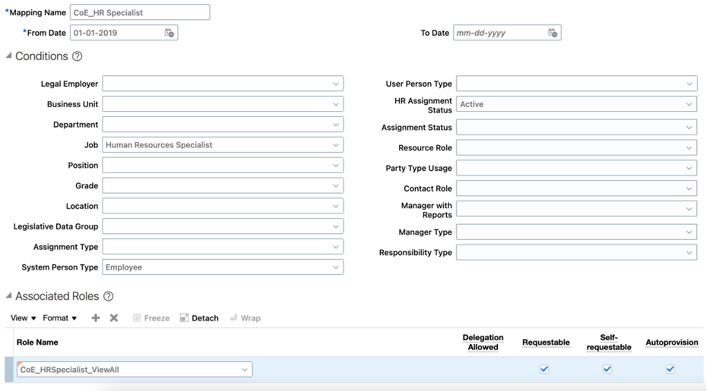 Role Provisioning