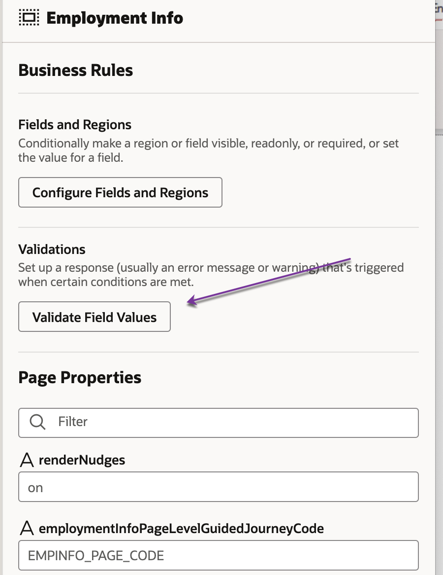 Validate Field Values Enabled