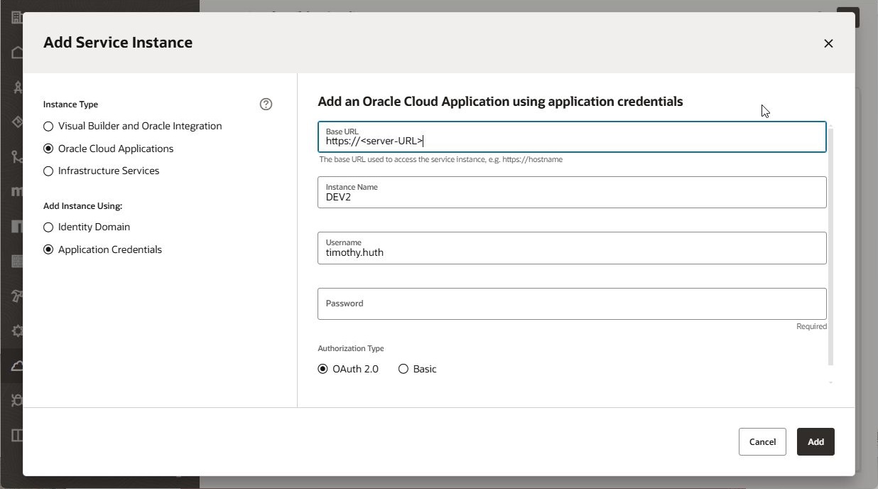add url and authorize