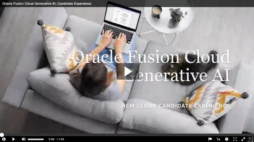 Fusion HCM GenAI Candidate Experience preview