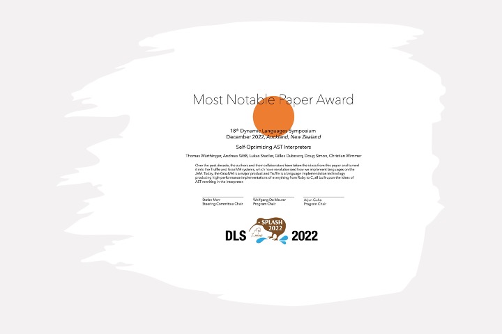GraalVM team honored for accelerating dynamic language interpreter performance
