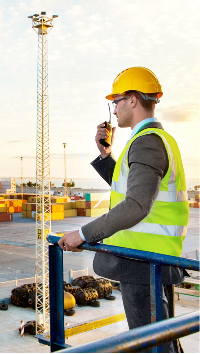 Man on construction site