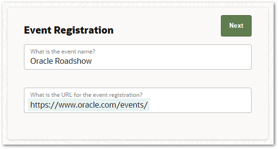 A URL provided in an Intelligent Advisor interview