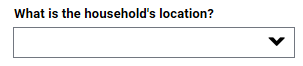 Blank drop-down menu
