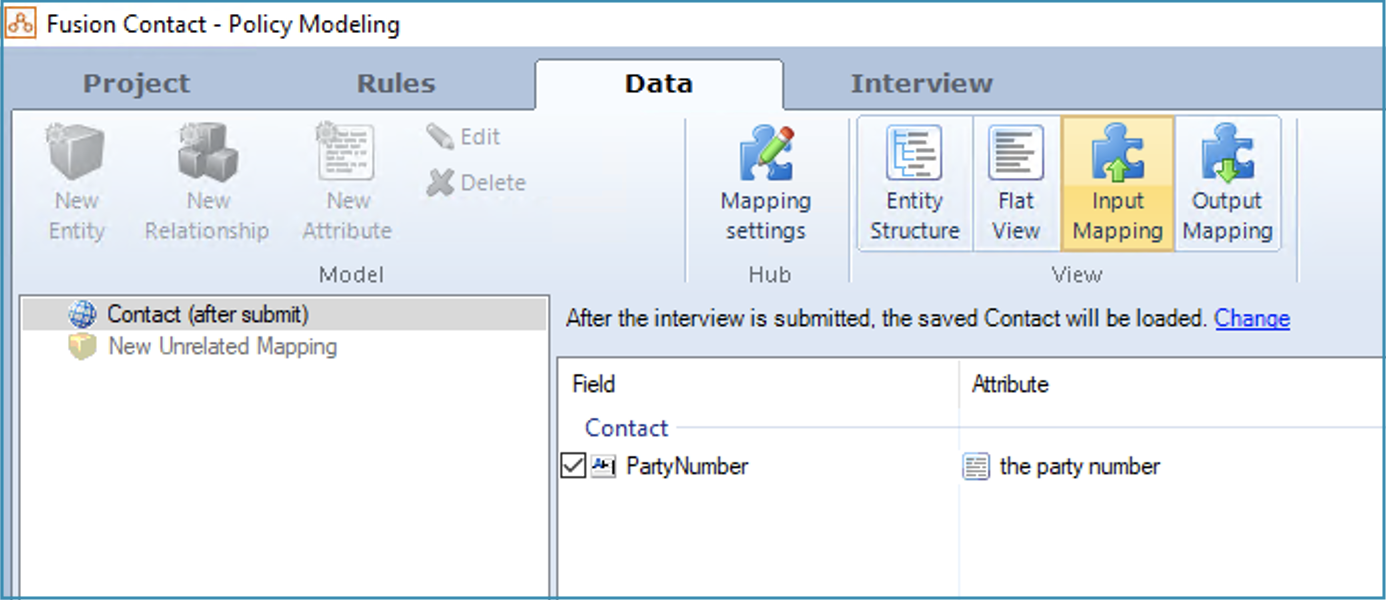 Party Number loaded after submit in Policy Modeling