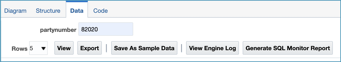 The View and Export buttons used to download the XML file with data model name