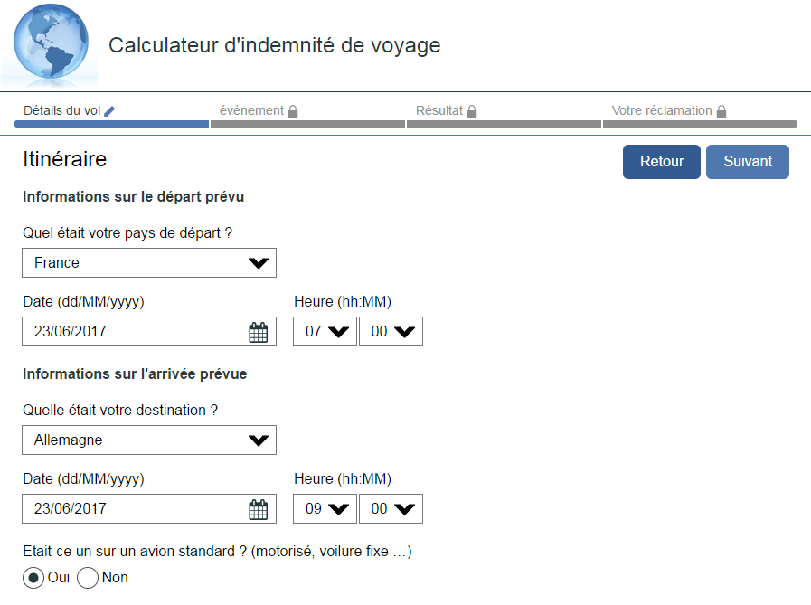 Travel Compensation Calculator