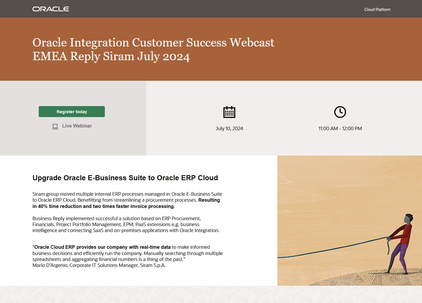 Oracle Integration Customer Success Webcast EMEA Reply Siram July 10th 2024