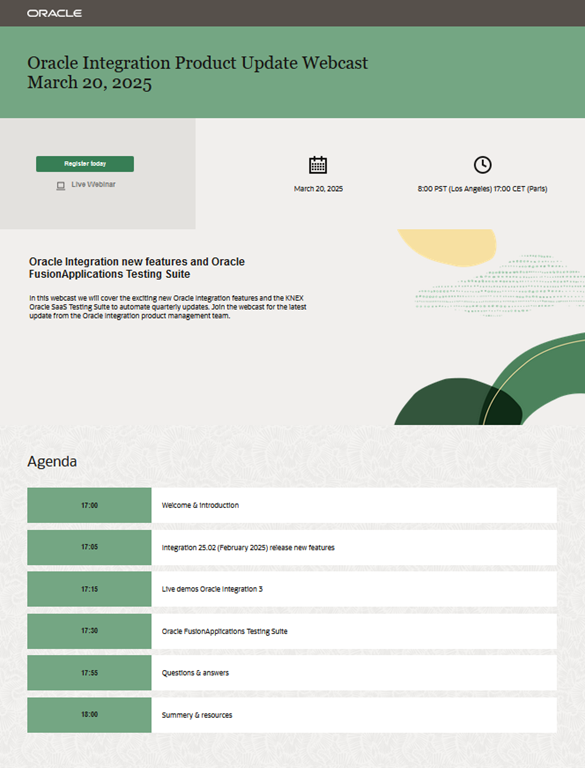 Integration Product Update Webcast March 20th 2025