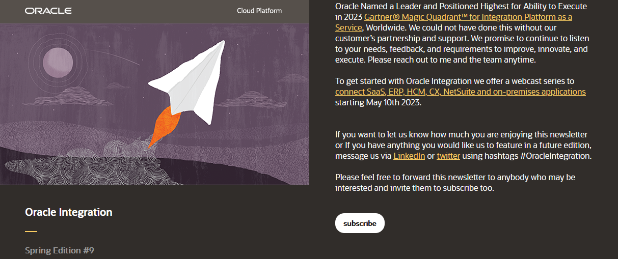 Integration Customer Newsletter May 2023