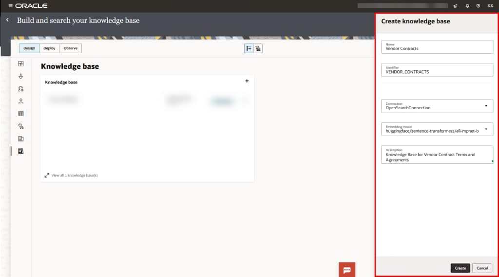 create knowledge base