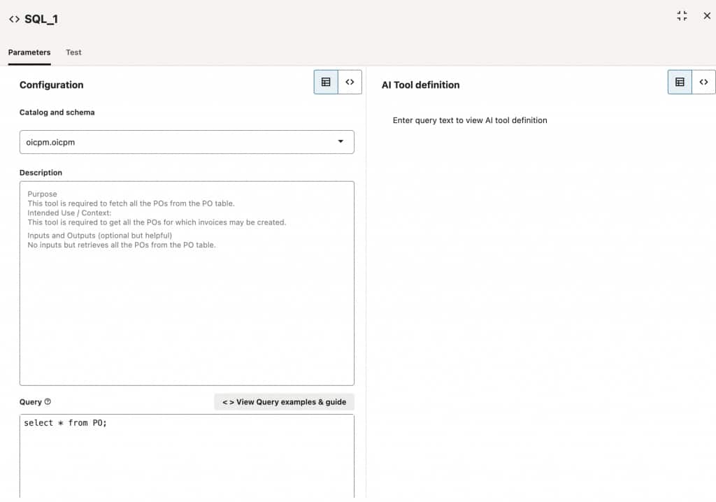 Create an SQL tool to interact with PO Data