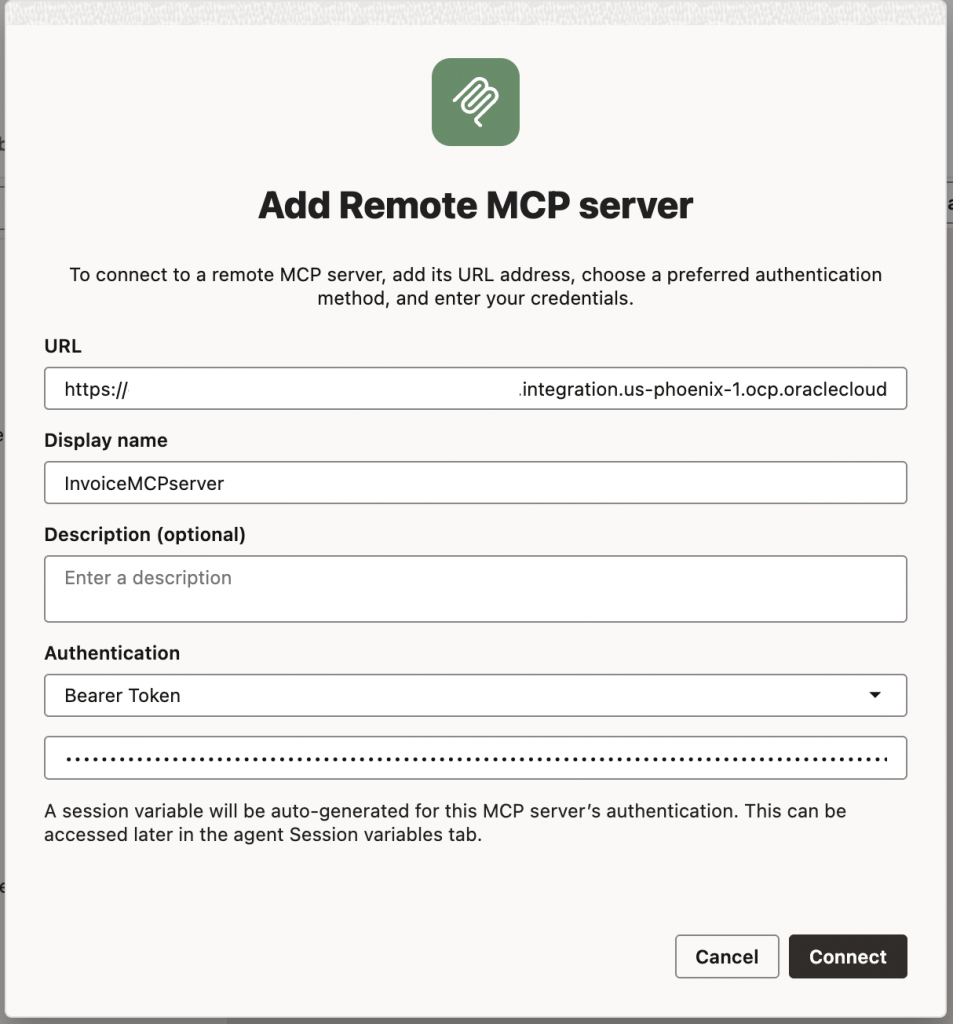 Configure the OIC MCP server