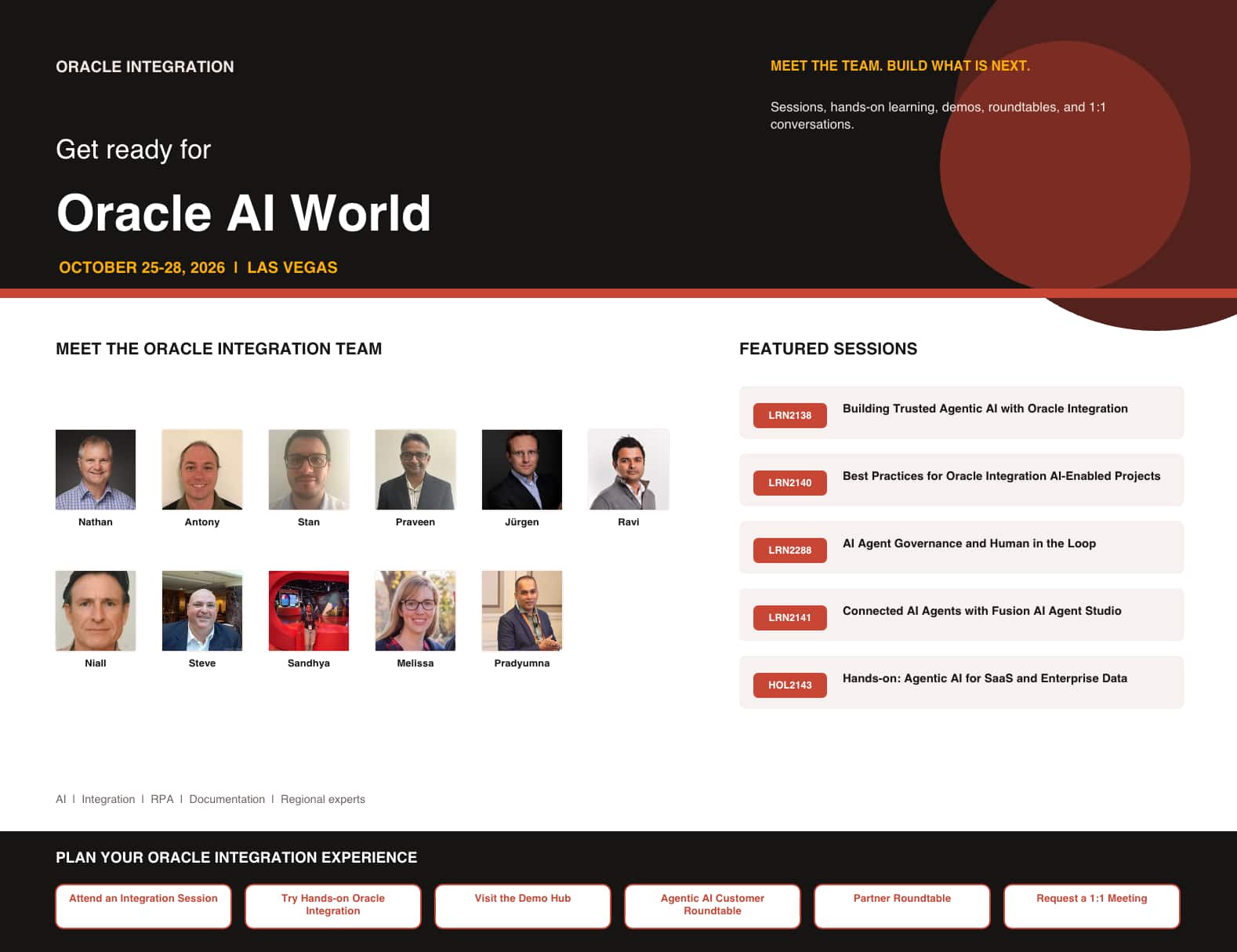 Oracle Integration at Oracle AI World 2026: Build Trusted Agentic AI based on your existing Integrations