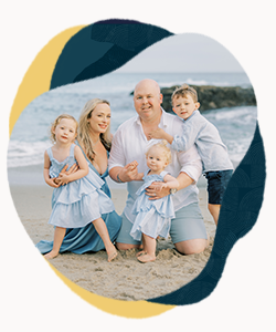 Bryan with his family at the beach