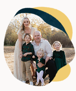 Bryan Fulton with his family in a field