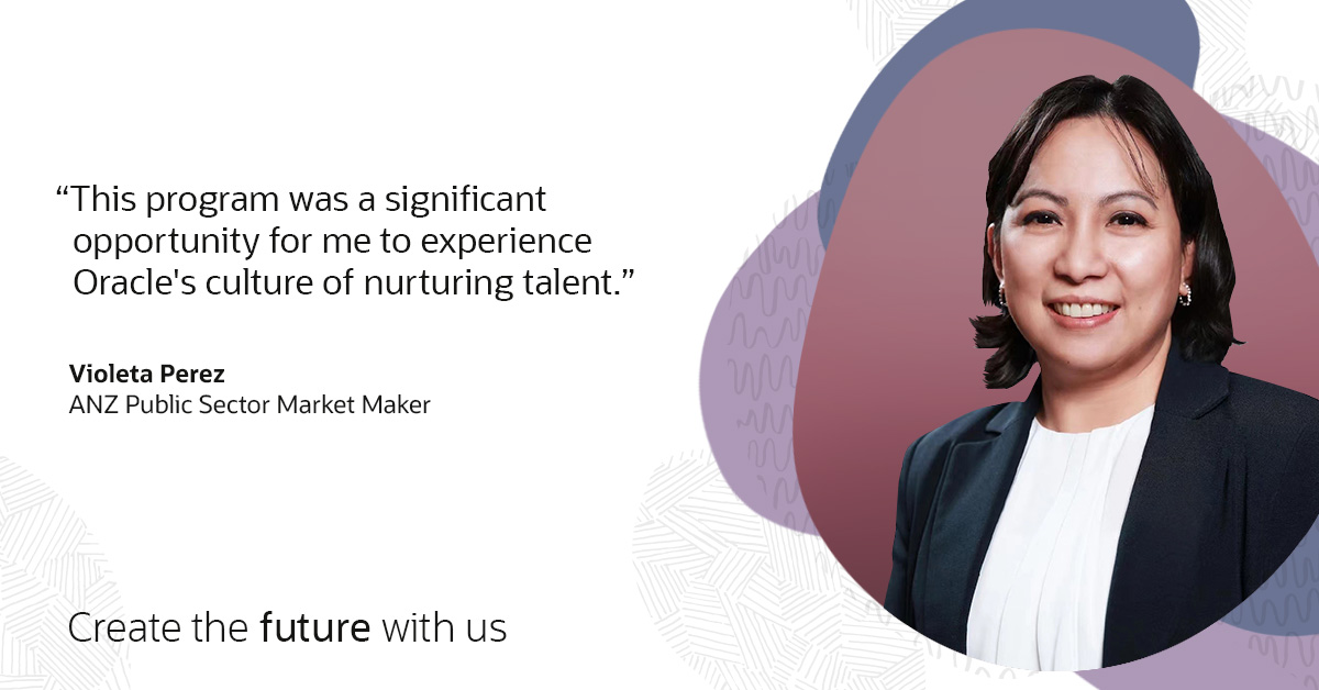 Violeta Perez, ANZ Public Sector Market Maker and coachee