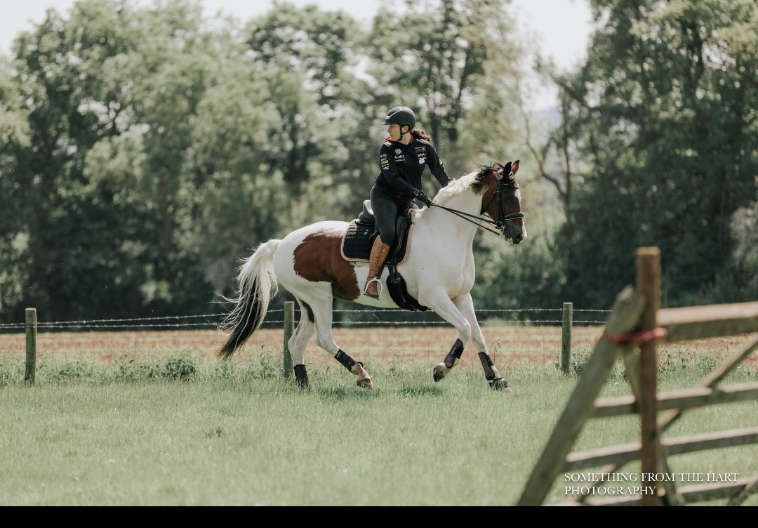 Tracy competing with her horse