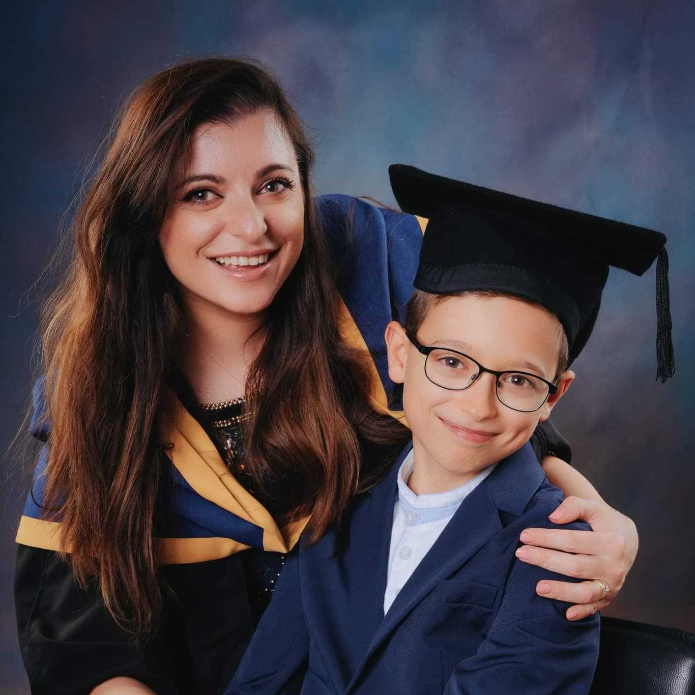 Larisa and her son at graduation