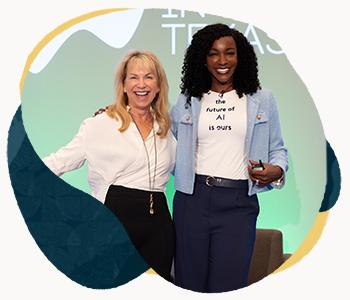 Kay Malcolm with conference host