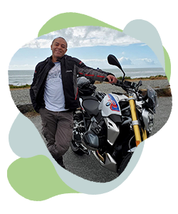 Jonathan Koop and his motorbike