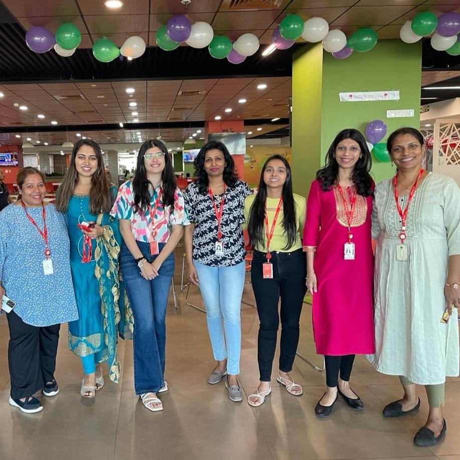 Venus and Oracle Women's Leadership volunteers at Oracle's 2024 ​​​International Women's Day celebration in Mumbai
