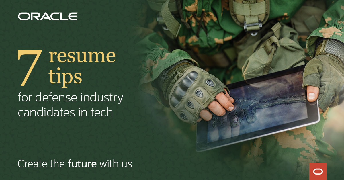 "7 resume tips for defense industry candidates in tech"