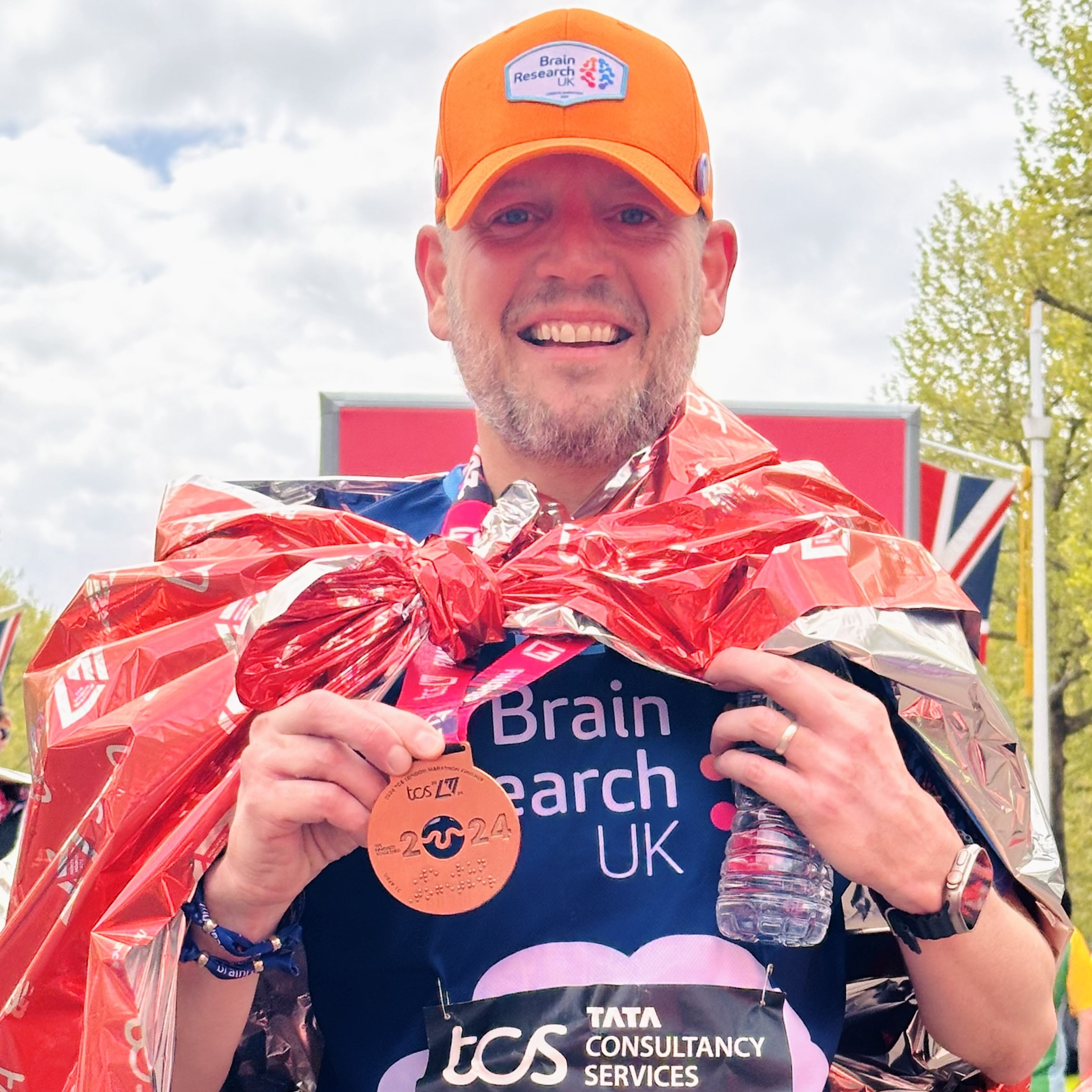 Pete Dalby after the London Marathon 