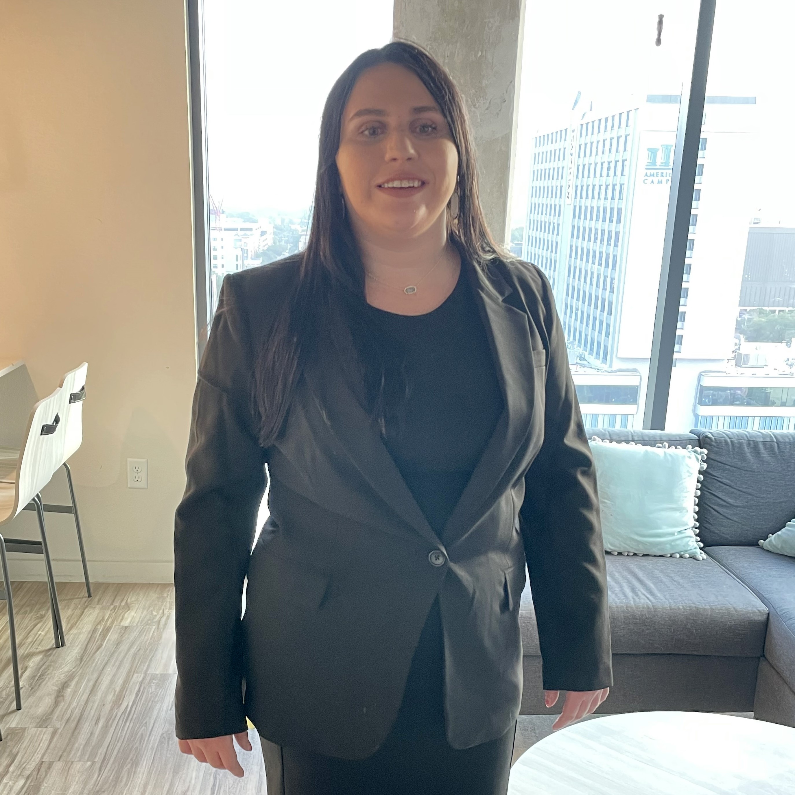 Bri Derry pictured in office 