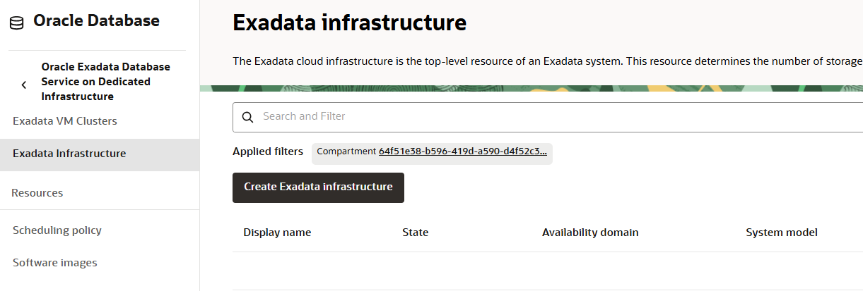Create Exa Infra