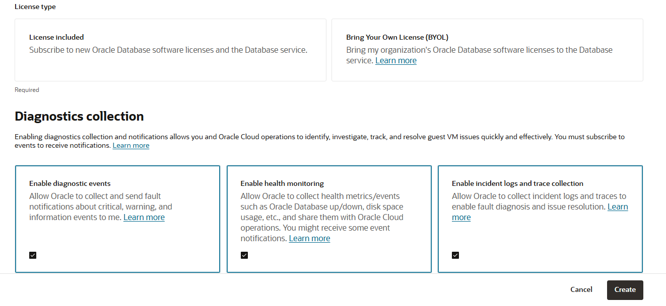 Create VM Cluster license