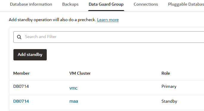 Data Guard config completed