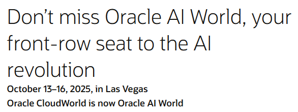 Oracle AI World 2025