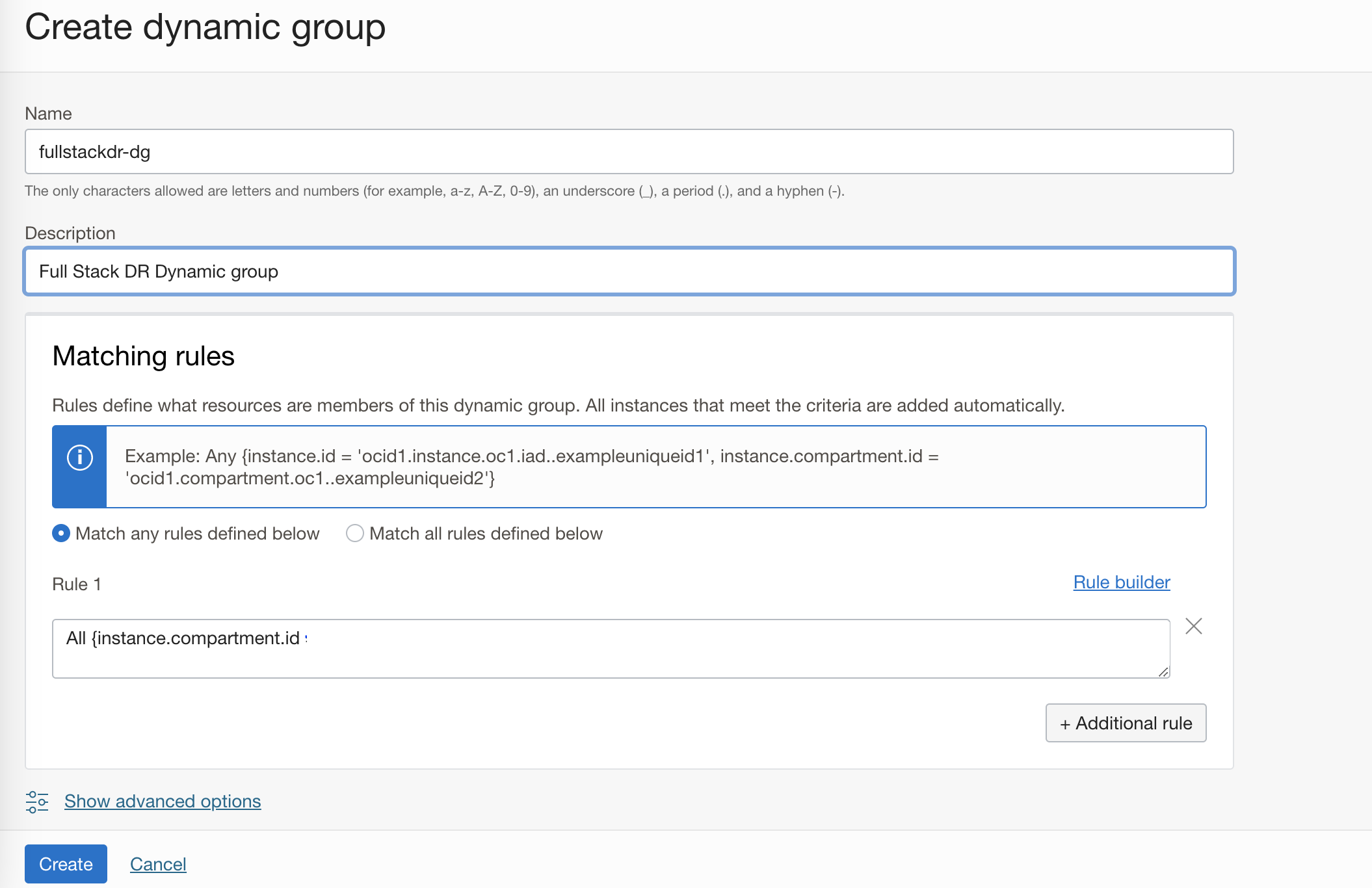 Dynamic group