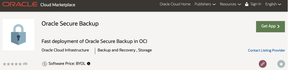 OSB in OCI Marketplace