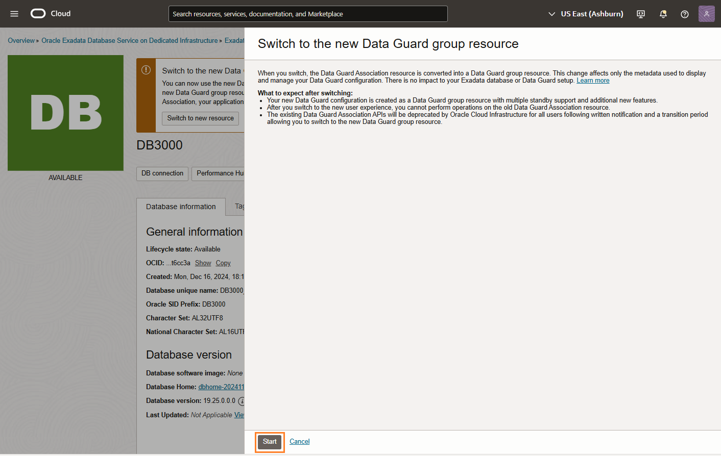 Switch to Data Guard Group